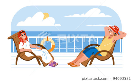 people ship deck vector 94093581