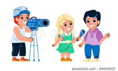 interview kid vector interview kid vector 94093603