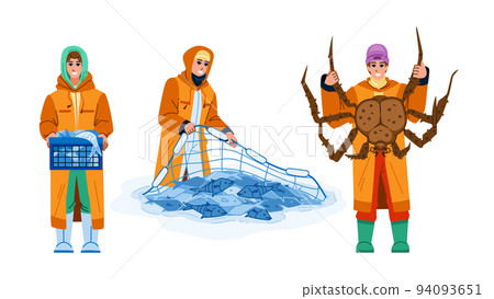 commercial fishing vector 94093651