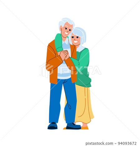 senior couple vector 94093672