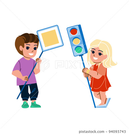 kid road safety vector kid road safety vector 94093743