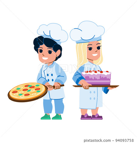 kid cook vector 94093758