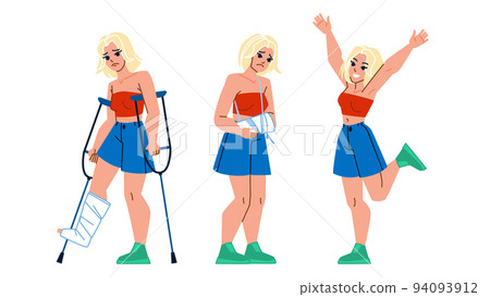 fracture woman vector fracture woman vector 94093912