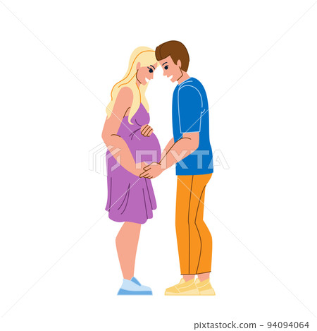 couple pregnant vector couple pregnant vector 94094064