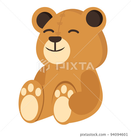 happy brown teddy bear cartoon 94094601