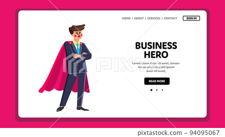 Business Hero Man Successful Achievement Vector Business Hero Man Successful Achievement Vector 94095067