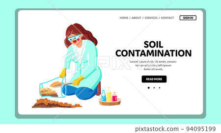 Soil Contamination Researching And Analysis Vector 94095199