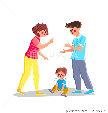 Divorce Parent And Family Conflict Problem Vector Divorce Parent And Family Conflict Problem Vector 94095384