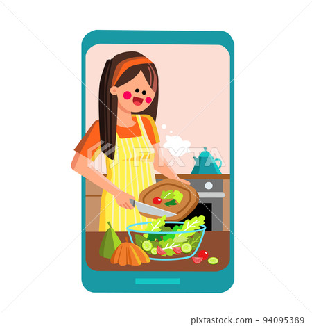 online recipe kitchen vector 94095389