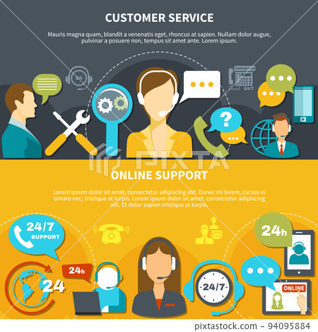 Customer Service Horizontal Banners Customer Service Horizontal Banners 94095884