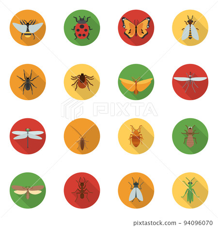 Insects Icons Flat 94096070