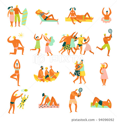 Beach Vacation People Set Beach Vacation People Set 94096092
