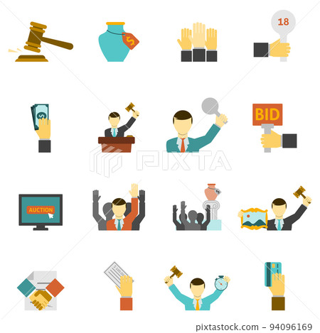 Auction Icons Set 94096169