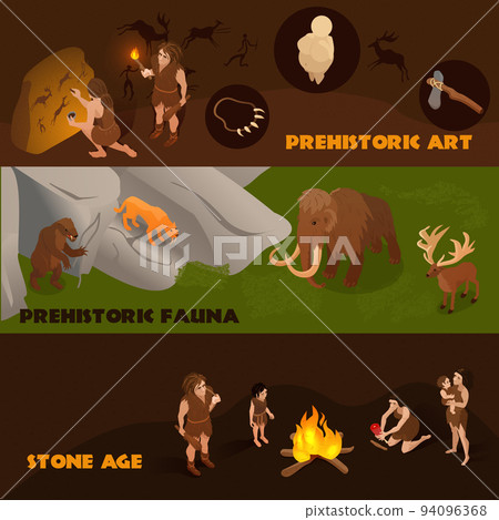 Primitive People Banners Set 94096368