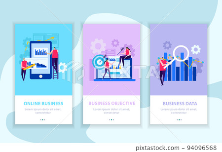 Business Analysis Flat Banners 94096568