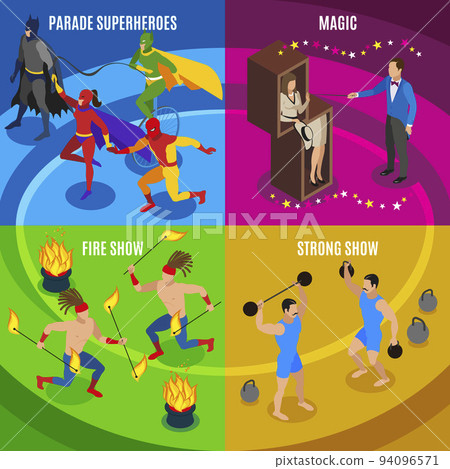 Performers And Entertainment Concept Icons Set 94096571