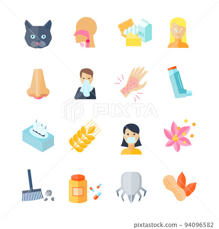 Allergy Icon Flat Allergy Icon Flat 94096582