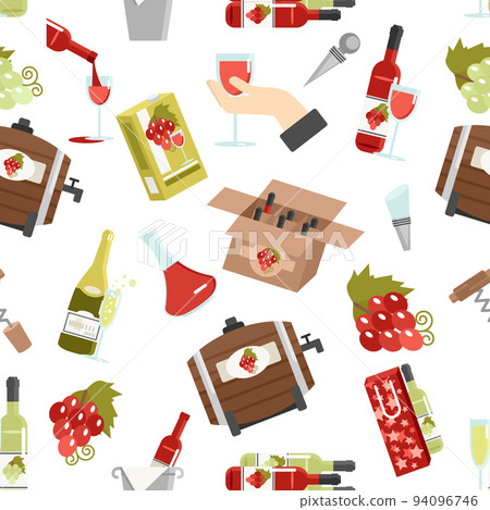 Wine Color Seamless Pattern Wine Color Seamless Pattern 94096746
