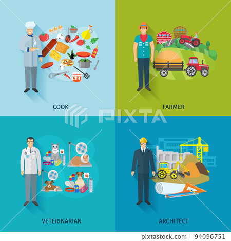 Flat Profession Set Flat Profession Set 94096751