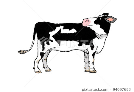 cow arrow pointing left 94097693
