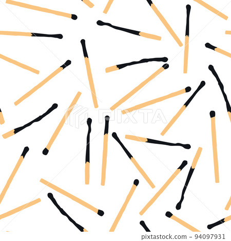 Seamless flat vector safety matches pattern 94097931