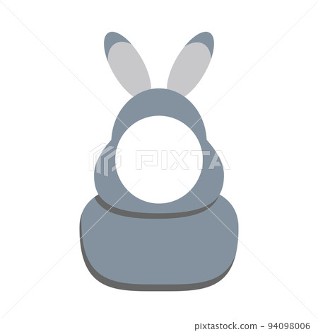 Sitting gray rabbit photo frame (front) Sitting gray rabbit photo frame (front) 94098006