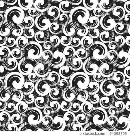Curl or Spiral or Swirl Seamless Pattern Curl or Spiral or Swirl Seamless Pattern 94098705