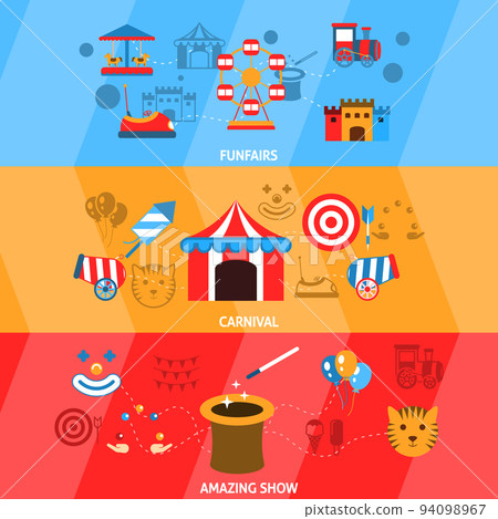 Amusement Park Banner Set 94098967
