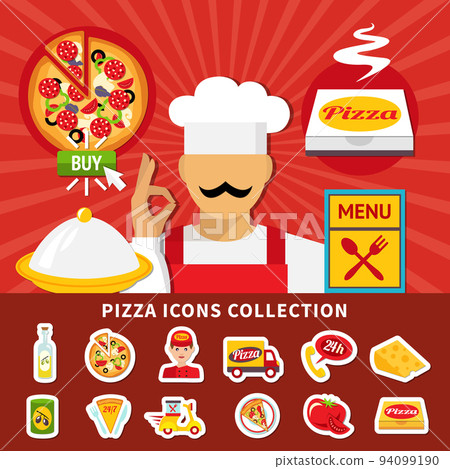 Pizza Icons Emoji Collection 94099190