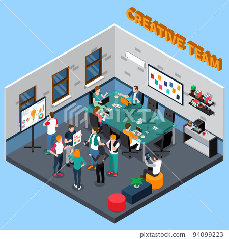 Creative Team Isometric Illustration 94099223