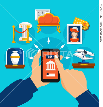 Visit To Museum Flat Design Concept Visit To Museum Flat Design Concept 94099232