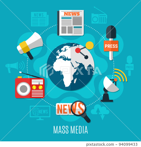 Mass Media Design Concept Mass Media Design Concept 94099433