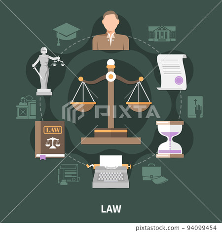 Scale Of Justice Round Composition Scale Of Justice Round Composition 94099454