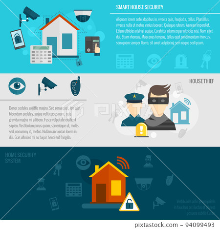Home security banner set Home security banner set 94099493