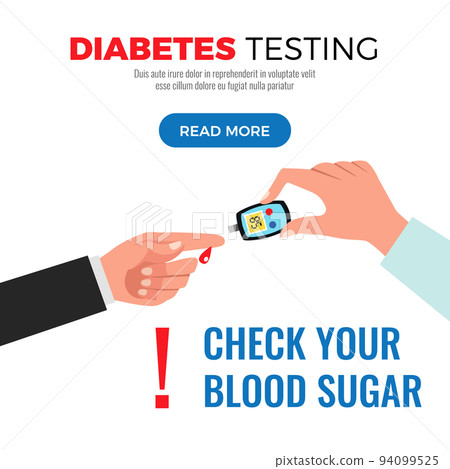 Diabetes Test Flat Design 94099525