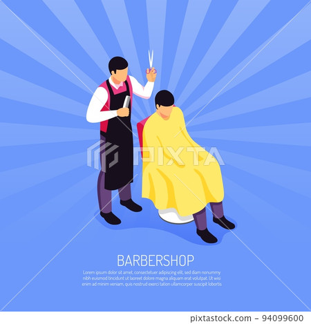 Barber Isometric Illustration Barber Isometric Illustration 94099600