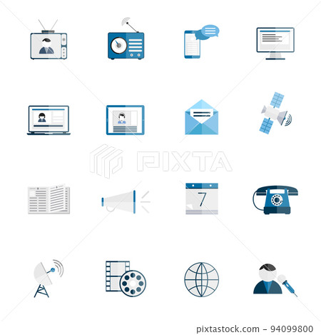 Media icons flat set Media icons flat set 94099800