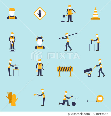 Road worker flat icon 94099856