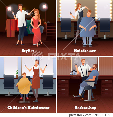 Stylist Barbershop Design Concept Stylist Barbershop Design Concept 94100159