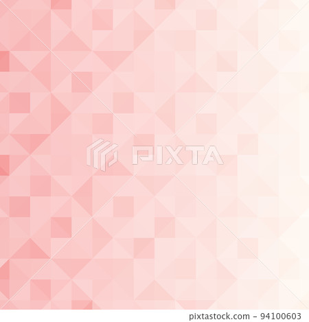 Abstract Pink colored mosaic texture assembled from small triangles. Pixel background, checkered illustration. 94100603