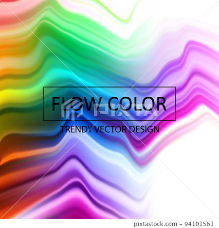 A4 modern design. Abstract marble texture of colorful bright liquid colors. Splash of neon acrylic colors. Designs of presentations, prints, flyers, business cards, invitations, calendars, websites. e 94101561