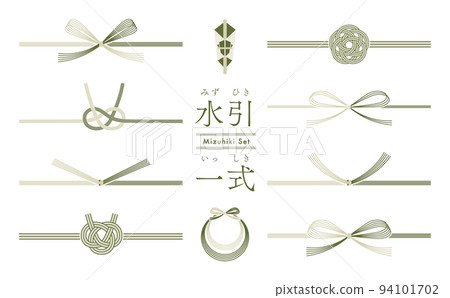 簡單的水引套裝材料_綠色 94101702