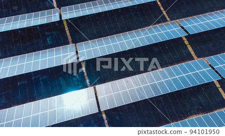 Photovoltaic power station. Solar panel, photovoltaic, alternative electricity source - concept of sustainable resources Photovoltaic power station. Solar panel, photovoltaic, alternative electricity source - concept of sustainable resources 94101950