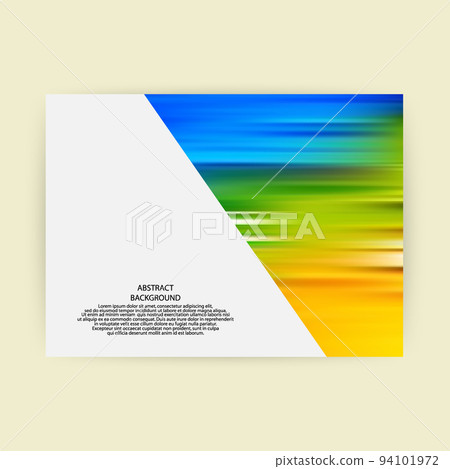 Set of business vectors. Brochure template layout, cover design annual report, magazine, flyer in A4 size with green flying triangles, polygons for science, teamwork. annotation. eps 10 94101972