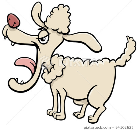 angry poodle dog cartoon illustration - Stock Illustration [94102625] -  PIXTA