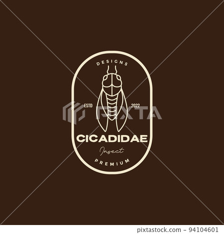 cicadidae insect badge logo design cicadidae insect badge logo design 94104601