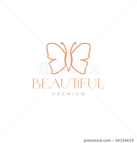 beautiful aesthetic butterfly logo design beautiful aesthetic butterfly logo design 94104659