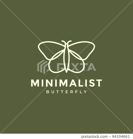 beautiful aesthetic butterfly logo design 94104661