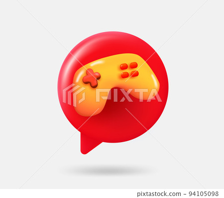 Speech cloud with gamepad. 3d vector isolated illustration 94105098