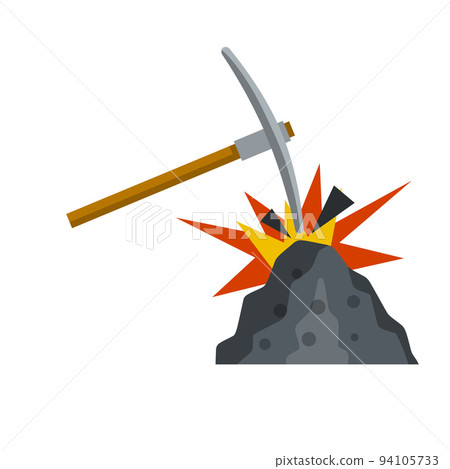 Ore mining. Cartoon flat illustration. 94105733